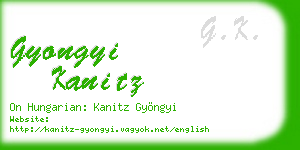 gyongyi kanitz business card